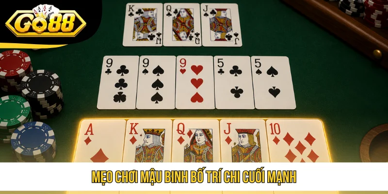 Mẹo chơi Mậu Binh bố trí chi cuối mạnh